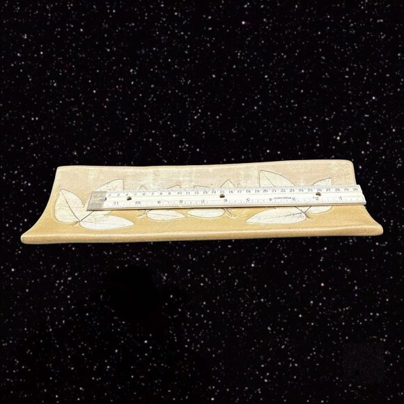 Cracker Tray Platter by Country Originals Oak Leaf Design Pottery Colombia 14”L - Picture 5 of 12